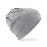 czapka zimowa - mod. B366:Heather Grey, 95% bawełna / 5% elastan, Black, One Size